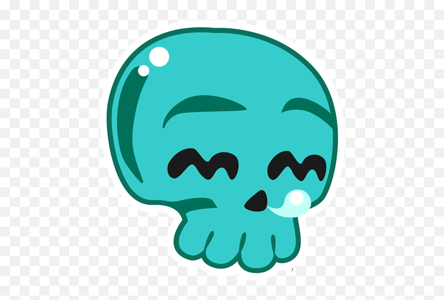 Skull Emoji Cold Sticker - Clip Art Png,Skull Emoji Png