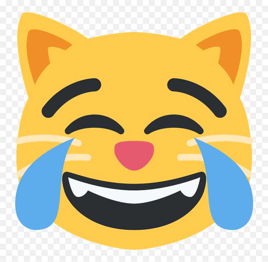 Cat With Tears Of Joy Emoji Clipart - Laughing Crying Cat Emoji Png,Cat Emoji Png