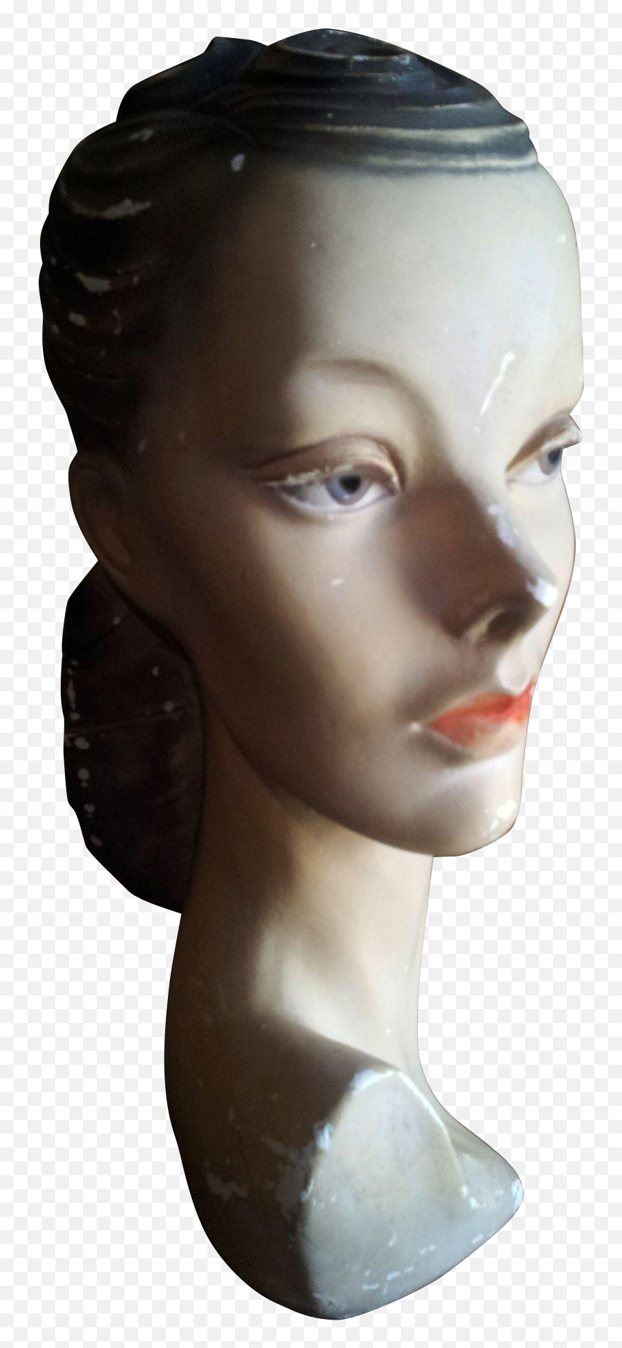 Download Vintage Chalk Mannequin Head - Hair Design Png,Mannequin Head Png