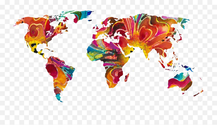 Abstract World Map Png Pic - Celsius Vs Fahrenheit Map,World Map Png Transparent Background