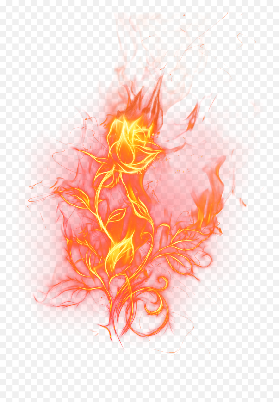 Fire Png Image With No Background - Fire On Rose Png,Red Fire Png