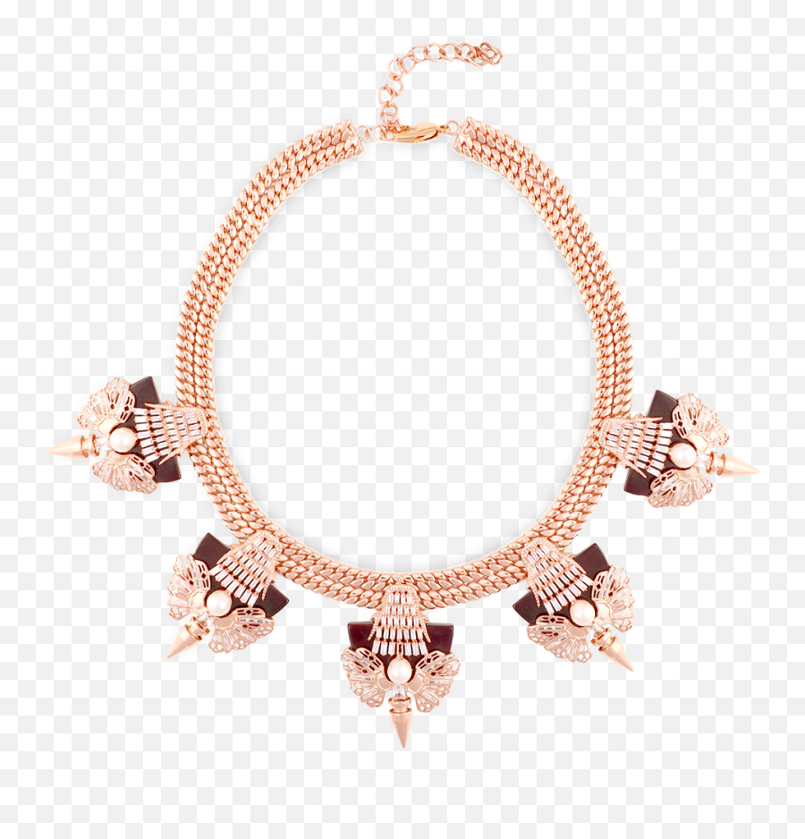 Buy Transcendental Gold Necklace Online Outhouse Jewellery - Bracelet Png,Gold Necklace Png