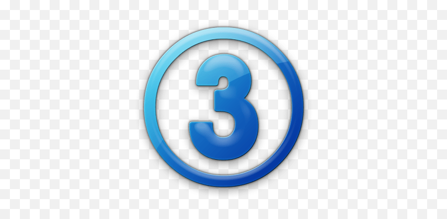 Blue - Transparent Background Number 3 Icon Png,Jelly Icon