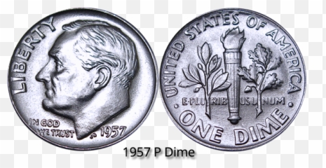 Download 1957 Dime - Cash Png,Dime Png