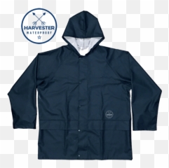 Harvester Navy Rain Jacket Australia - Hooded png