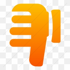 Iconsetc Simple Orange Gradient Broccolidry Dislike Icon - Vertical png