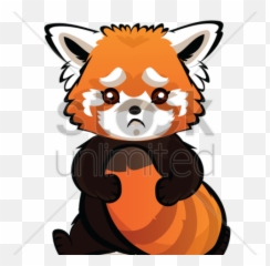Raccoon Clipart Fox - Cartoon Red Panda Cute Png Download Sad Red Panda Cartoon,Cute Panda Png