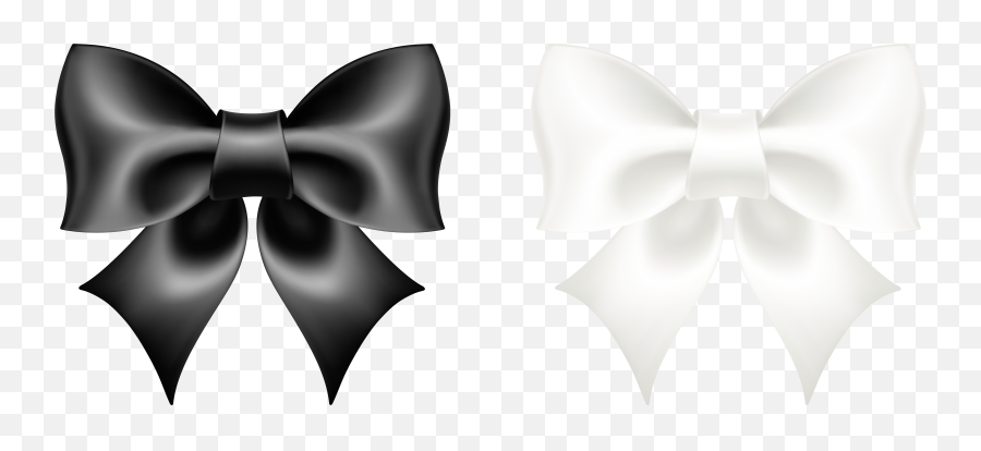 Black And White Bow Png Clipart Picture - White Bow Clip Art,White Bow Png