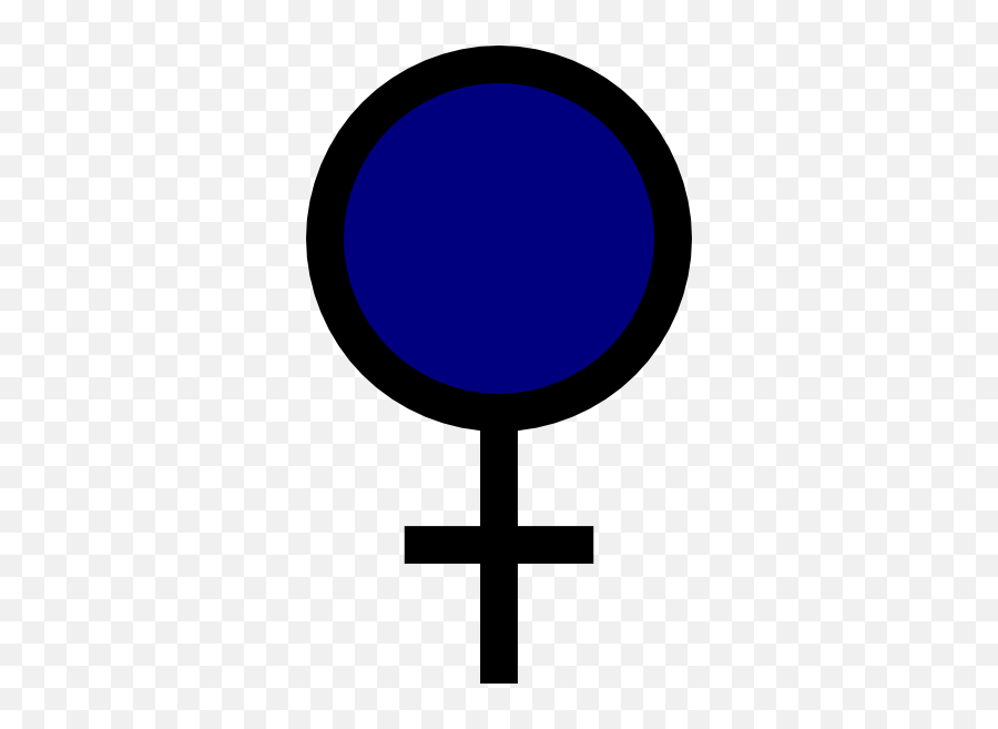 Blue Female Gender Symbol Clip Art - Vector Circle Png,Female Symbol Png