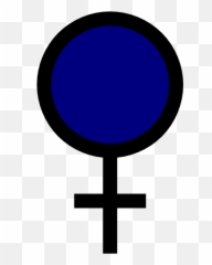 Blue Female Gender Symbol Clip Art - vector Circle png
