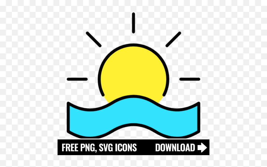 Free Sun And Sea Icon Symbol Png Svg Download - Fitness Icon,Sea Icon