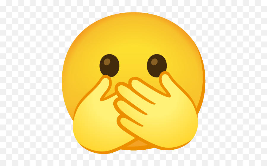Emojipedia - Two Hands Over Mouth Emoji Png,What Is Eye Icon On Android