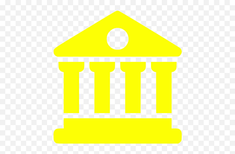 Yellow Library Icon - Free Yellow Library Icons Library Icon White Png,Pillars Icon