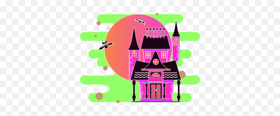 Halloween House Party Night Cute Clipart Gráfico Por - Language Png,Houseparty Icon