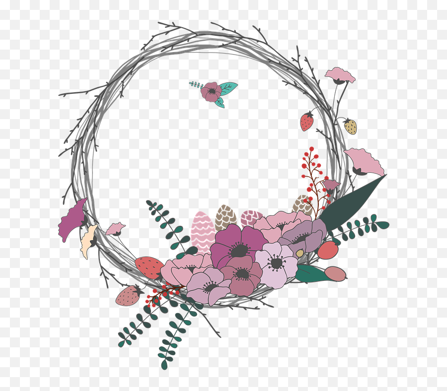 Free Photo Flowers Spring Corolla Twig Lease Wreath - Max Pixel