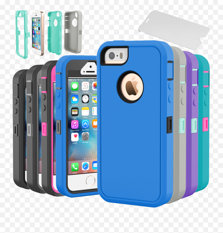 Details About Shockproof Hybrid Rugged Skin Hard Armor Case Cover For Apple Iphone 5 5s Se - Iphone Png,Iphone 5 Png
