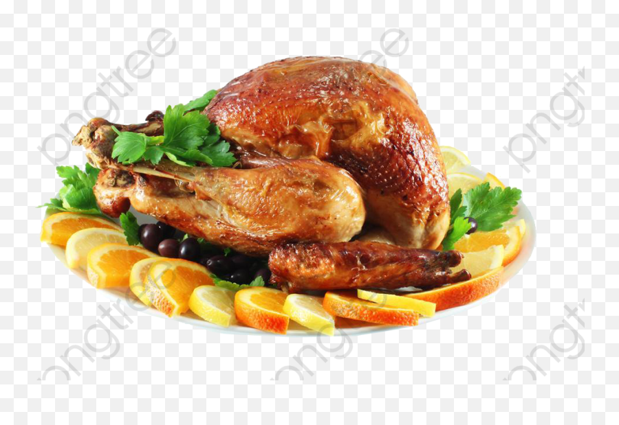 A Thanksgiving Turkey Dinner Cli 561767 - Png Roast Chicken,Turkey Clipart Png