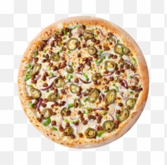 Download Vegetarian Pizza - Veggie Pizza Top View Png,Pizza Emoji Png