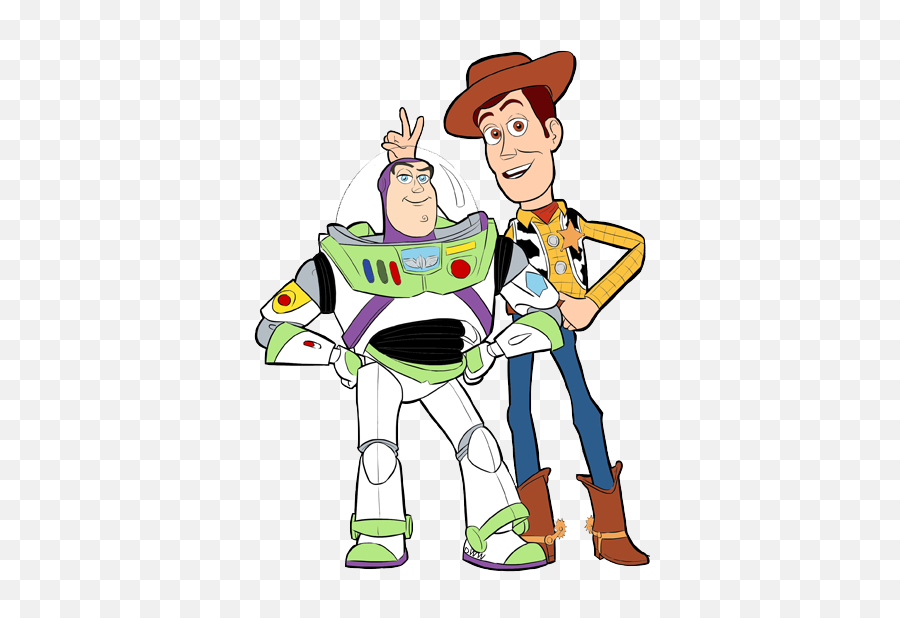 Download Hd Buzz Woody Posing - Woody And Buzz Lightyear Drawing Png,Woody And Buzz Png