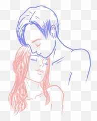 Hand Drawn Valentine Couple Men Women - Man And Png