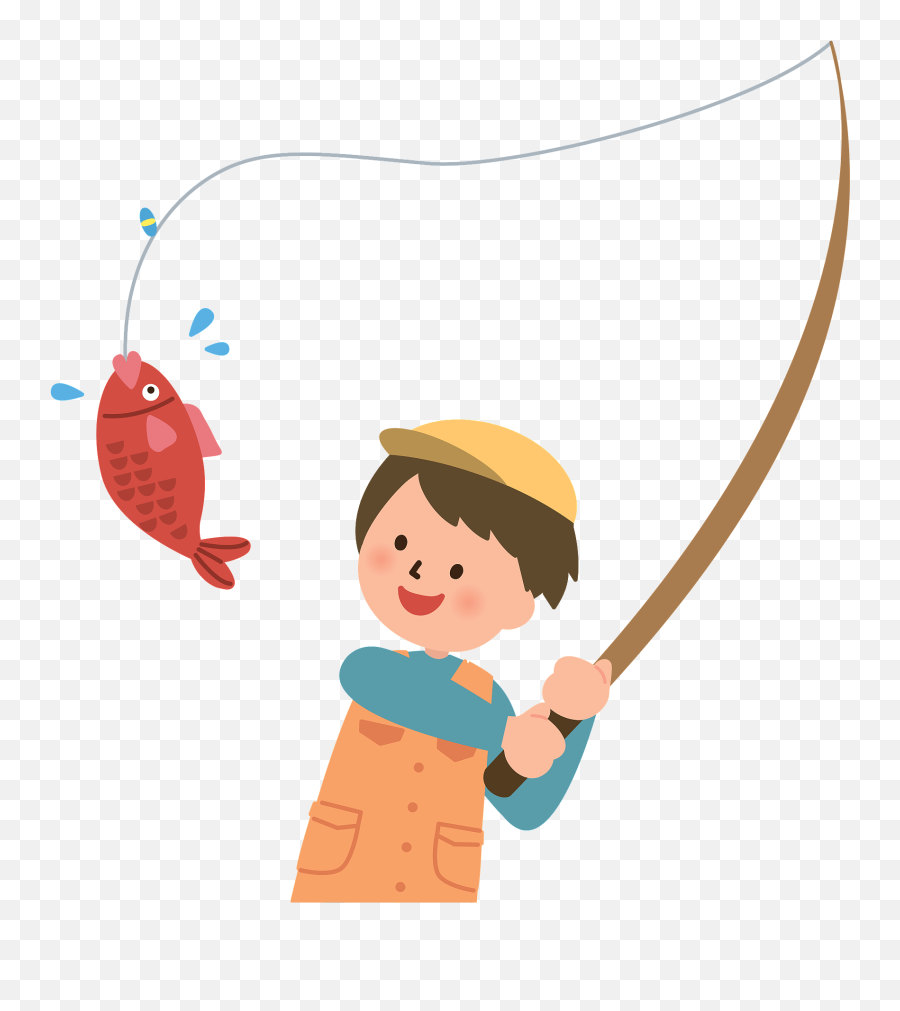 Man Fishing Clipart Free Download Transparent Png Creazilla - Kid Fishing Clipart Transparent,Fisherman Png