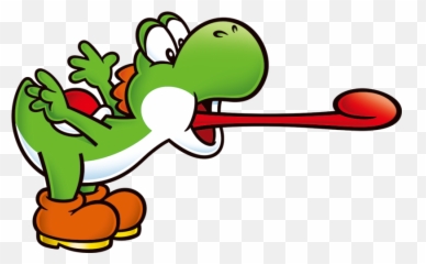 Super Mario Facts - Yoshi Sticking Tongue Out Png,Yoshi Transparent