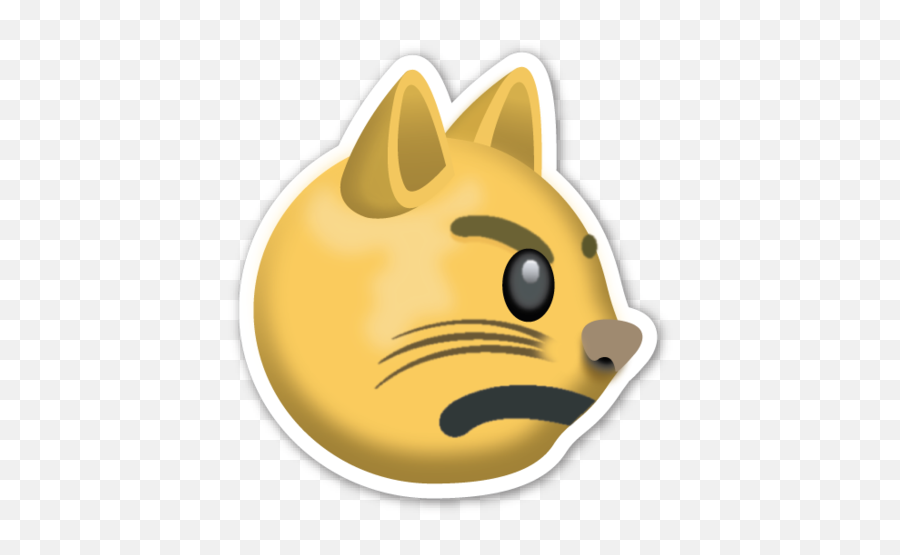 Cat Face Cats Emoji Stickers - Whatsapp Cat Emoji Png,Cat Emoji Png