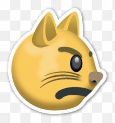 Cat Face Cats Emoji Stickers - Whatsapp Cat Emoji Png,Cat Emoji Png