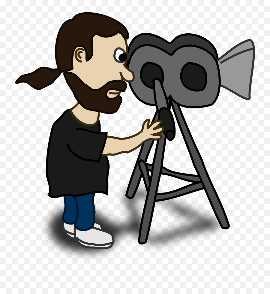 Free Cartoon Movie Director Clip Art - Camera With Cartoon Png,Cartoon Camera Png