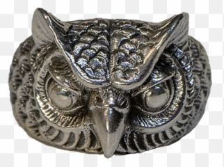 Owl Head Ring925 Solid Sterling Silver Metal Biker Gothic Punk Hedwig Potter Ebay - Solid Png,Hedwig Png