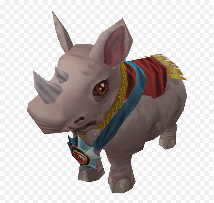White Royal Rhino - The Runescape Wiki Animal Figure Png,Rhinoceros Png