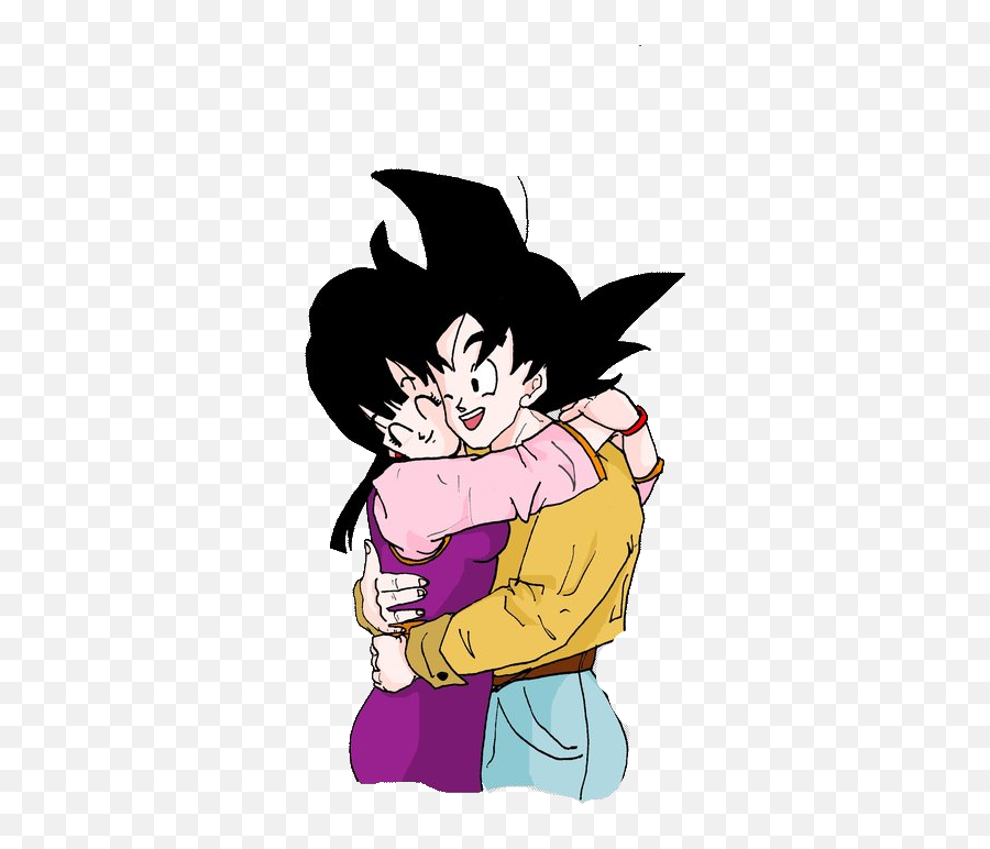 Download Goku And Chichi Hug By Dbzsisters - Goku And Chichi Dragon Ball Goku And Chichi Hug Png,Hug Png