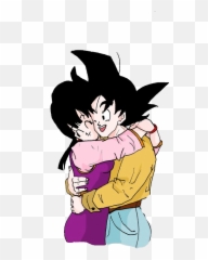 Download Goku And Chichi Hug By Dbzsisters - Goku And Chichi Dragon Ball Goku And Chichi Hug Png,Hug Png
