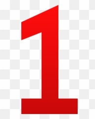 Number 1 Svg Freeuse Library Png Files - Printable Red