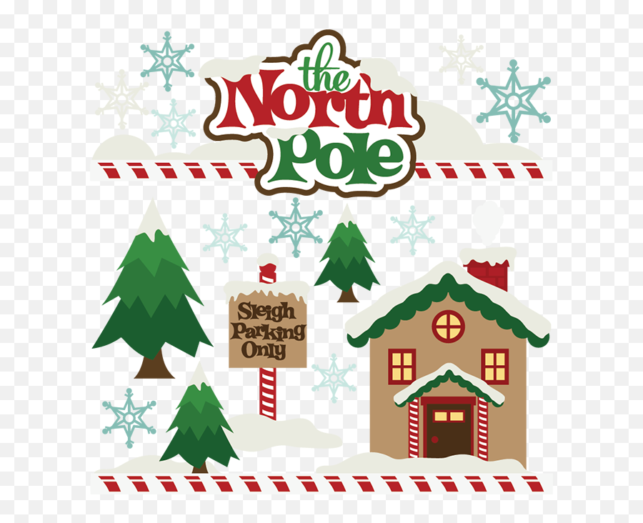 Svg Cutting File Christmas Cut - Cute Santa Workshop Clipart Png,North Pole Png