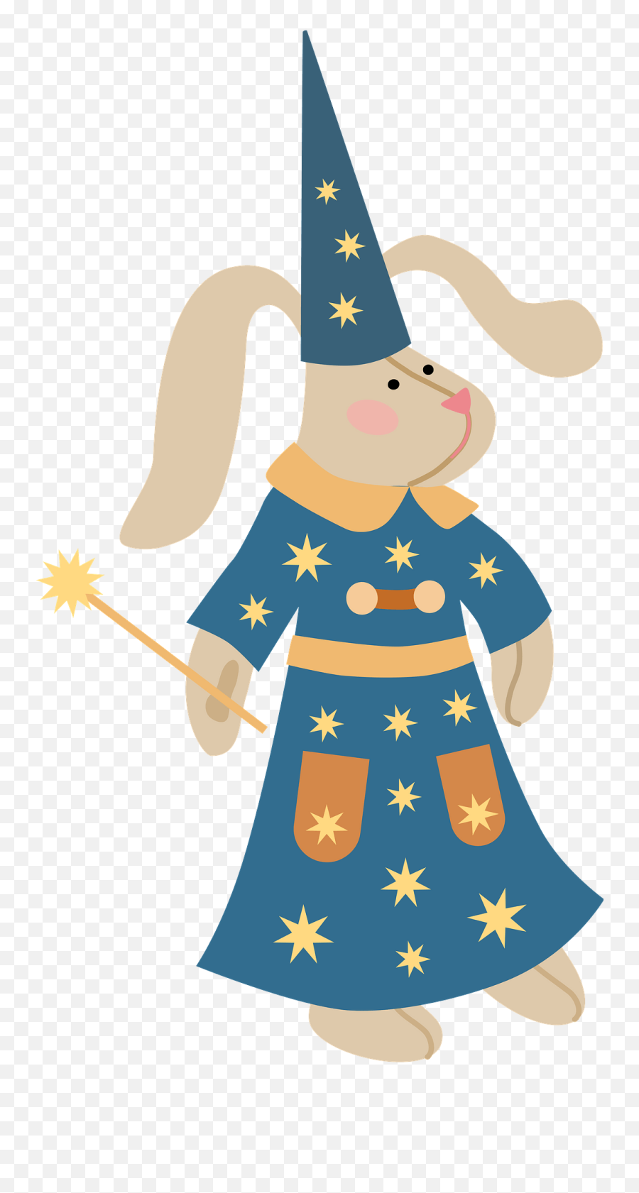 Cristmas Bunny Wizard Clipart Free Download Transparent - Fictional Character Png,Wizard Staff Png