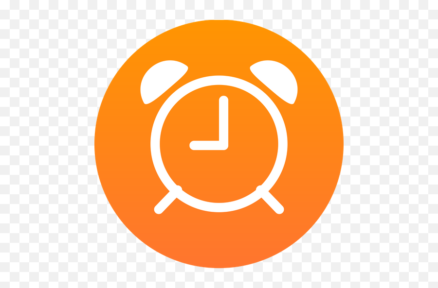 Alarm Clock Icon Of Rounded Style - Orange Alarm Clock Icon Png,Clock Icon Png