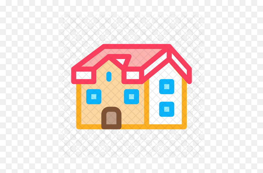 House Roof Icon Of Colored Outline - Illustration Png,House Roof Png