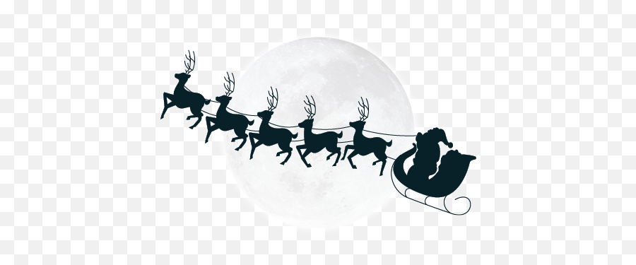 Download Sleigh Silhouette Png Santa Head Letters - Lilo And Stitch Christmas,Moon Silhouette Png