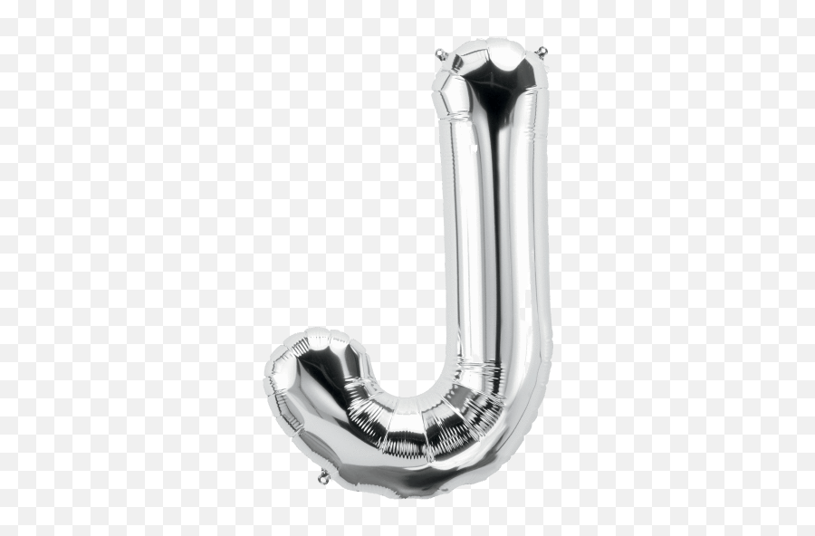 Silver Letter J 34 - Silver Balloon Letter J Png,Letter J Png