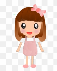 Cute Cartoon Girl Image Hq Png - Cartoon Girl Transparent Background,Png Animation