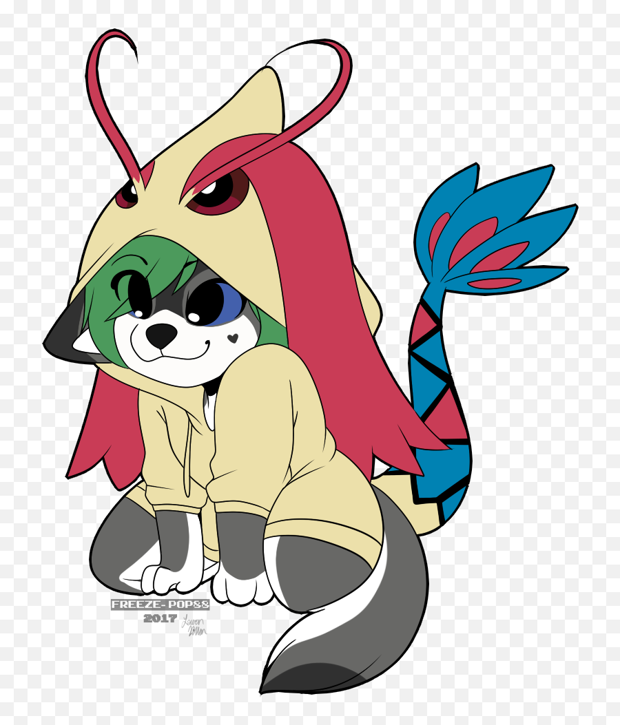 Ych Commission Droop Milotic Hoodie By Freeze - Pop88 Fur Fictional Character Png,Milotic Png