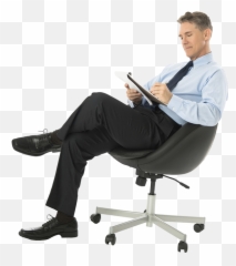 Businessman Png Images Transparent Background Play - Man Sitting In Chair
