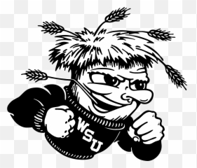 Wichita State Shockers Logo Png - Black And White