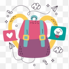 School Bag Stickers - Free travel Png