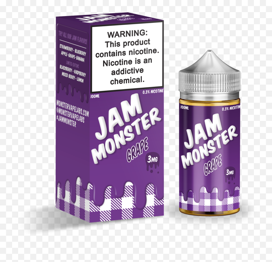 Jam Monster Grape Eliquid 100ml - Best Vape Juices 1395 Jam Monster Grape Png,Purple Jam Icon