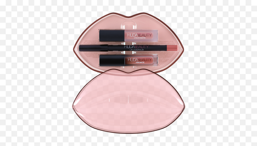 Natural Matte U0026 Cream Lip Set Mogul Bombshell By Huda - Huda Beauty Matte Cream Lip Set Png,Huda Beauty Liquid Matte Icon