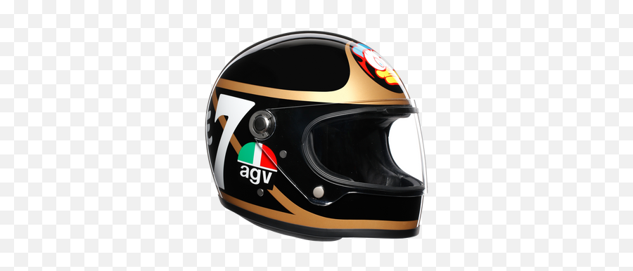 Apparel Helmets And Accessories Full - Face Euromoto Agv X3000 Barry Sheene Png,Icon Airflite Face Shield
