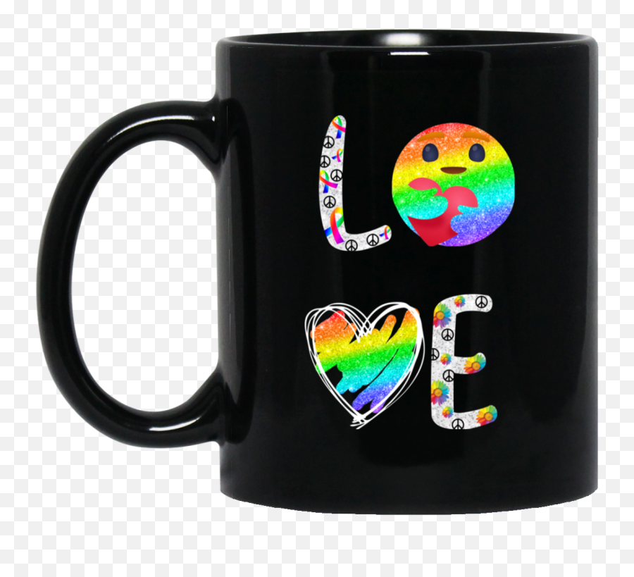 Love Lgbt Care Facebook Icon Ribbons Hippie Peace Sign Shirt Matching Proud Gay Lesbian Gifts Mug - Yoda One For Me Mug Baby Yoda Png,Heart Icon Facebook