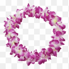 Purple Hawaiian Flower Necklace - Beach Theme Flower Garland Png,Hawaiian Flowers Png